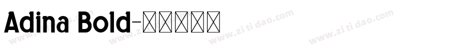 Adina Bold字体转换